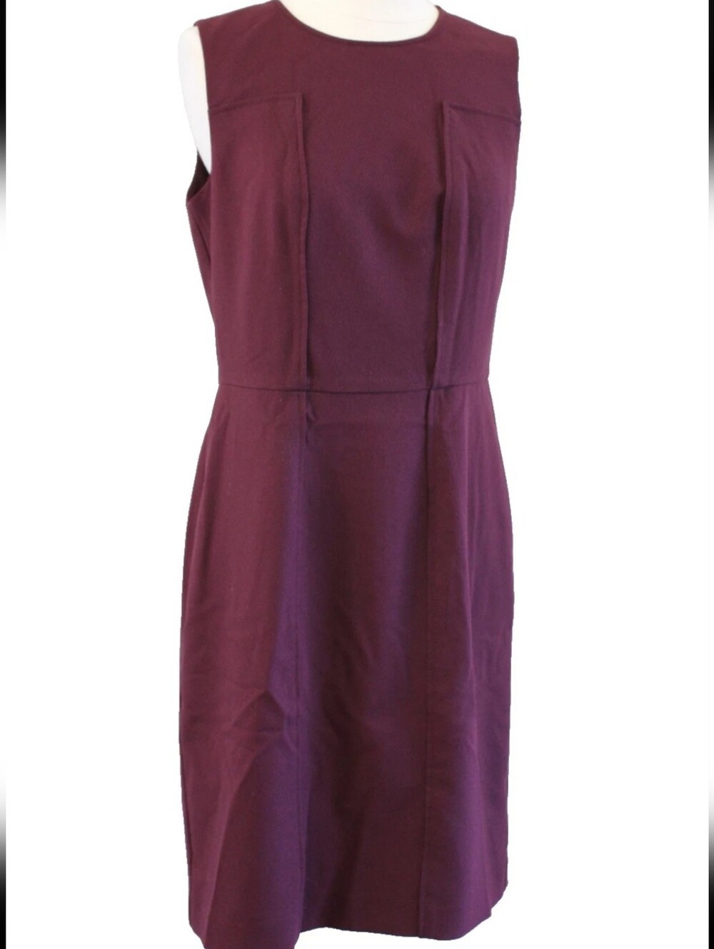 Banana Republic Sleeveless Sheath Dress in Plum Size 12 Career Work Wear.